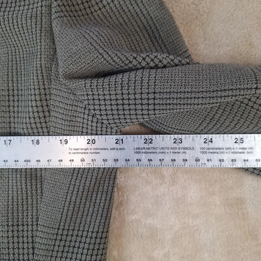 Canali Sport Coat Mens 42R Gray Wool Check Classic Fit Ventless 2 Button Italy